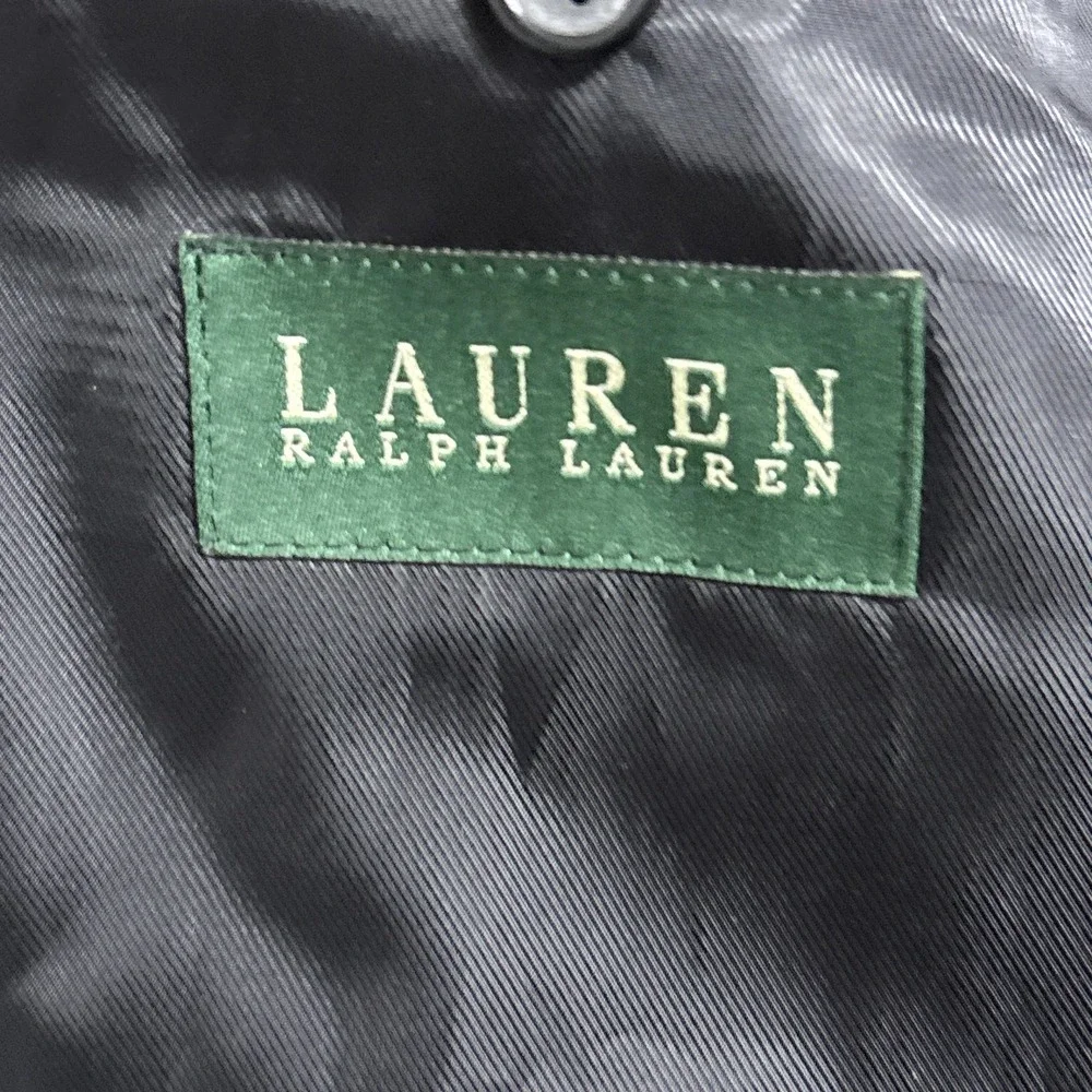 Lauren Ralph Lauren Coat Mens 40R Gray Wool Herringbone Overcoat Classic Jake